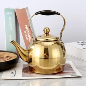 1.5L Stainless Steel Whistling Kettle Stove Camping Kettle with Insulation Handle Safe Induction Gas Hob Teapot for Stove  2200