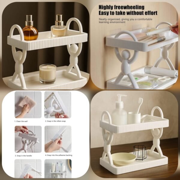 2LSelf-adhesive Wall-Mounted Character Shelf @650