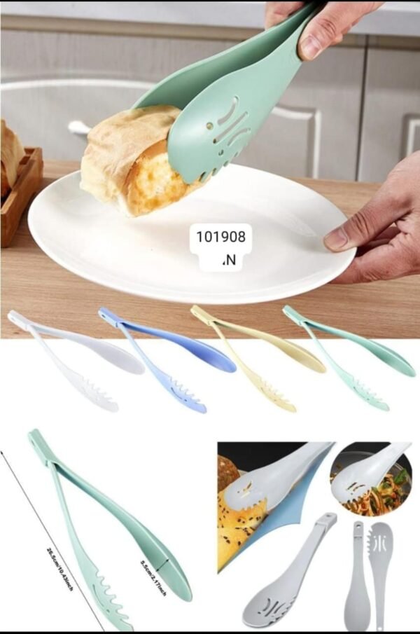 3 in 1 Plastic Hollow Food Clip Bread Tong Reusable Easy  Tools Kitchen Accessories