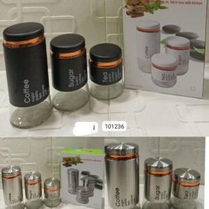 3pcs jar set glass @1900