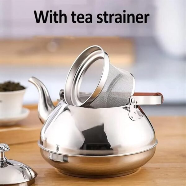 1.5L Stainless Steel Whistling Kettle Stove Camping Kettle with Insulation Handle Safe Induction Gas Hob Teapot for Stove  2200 - Image 2