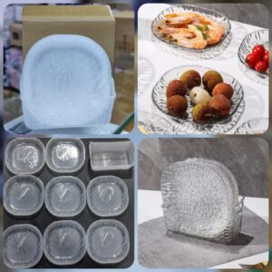 8Pcs Glacier Plate Set   (Box Packing