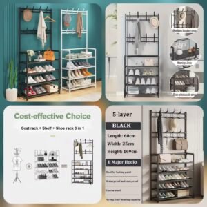 Attachable Coat Hanger With Shoes Rack @ -(Box Packing)