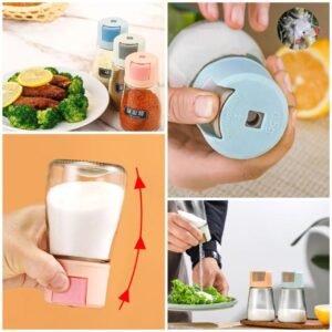 Dosing Salt and Pepper Glass Material Spice Bottle
