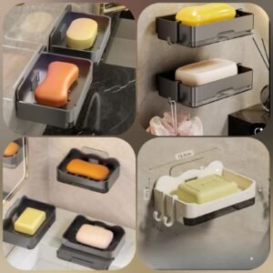 Drawer Soap Dish -(Black & white)Premium Quality 🇨🇳