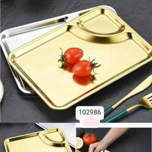 Golden steel Serving tray 22 16cm