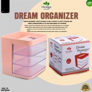 Makeup Organizer for Vanity, Rotating Makeup Organizer, Layered Cosmetics Storage Box Makeup Stationary Organizer