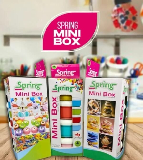 Set of 4 Mini Spring Bowl With Seal Cap food Storage Boxes - Image 3