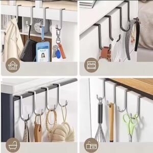Metal cabinet hook pack of 3