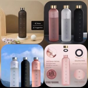 Motivational Time Maker 1L Water Bottle @ (Random Colours)