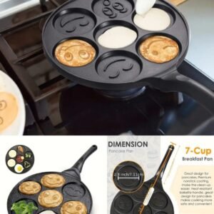 Non stick 7 postion smilely face fry pen