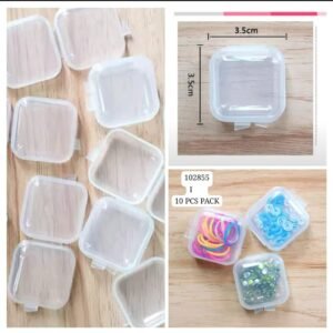 Pack of 10 plastic mini  jewellery box