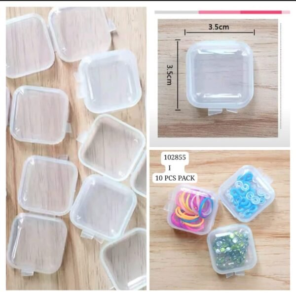 Pack of 10 plastic mini  jewellery box