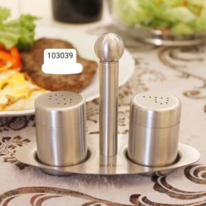 Stainless steel salt and pepper @1350