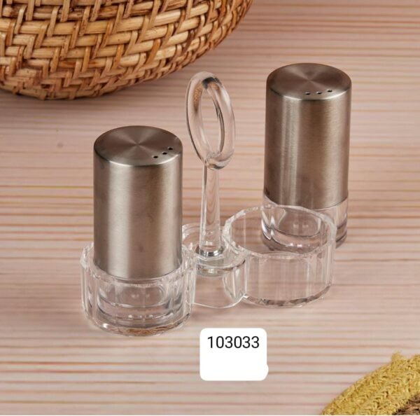 Steel salt and pepper acrylic stand