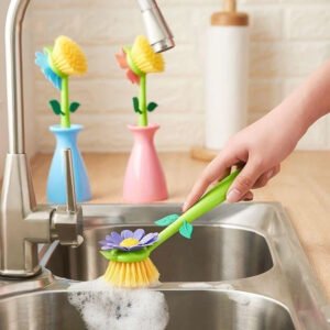 Sunflower Cleaning Brush With Long Handle