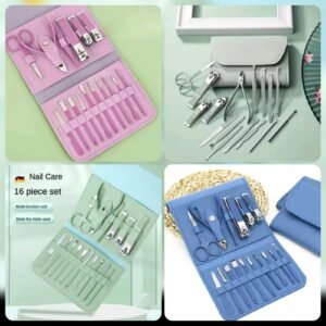 16 PCs Nail kit Pouch