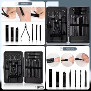 18 PCs Black Nail Kit Box (Premium Quality 🇨🇳)