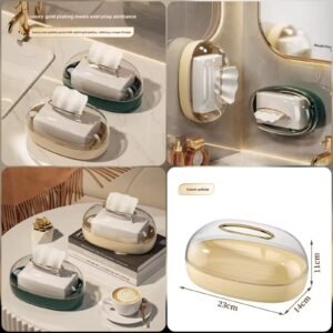 Acrylic Luxury Wall-Mounted Tissue Box   (Box Packing
