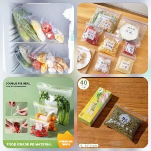 Airtight Zipper Bags(Pack of 40bags) Made in China 🇨🇳