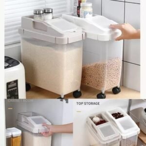 Rice backet with wheel 10kg  sal