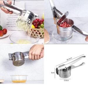 Stainless steel manual fruit masher hand squeezer sal