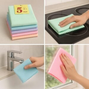5Pcs Cleaning Towel (Premium Quality 🇨🇳)