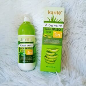 karite    Aloe vera  3in1  Facial Emulsion   ( Makeup Remover )  ( soothing lotion ) ( Moisturized And Bright ) original 💯  All skin Type  150ml  = each