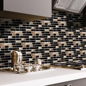 Colorful self-adhesive Tile Stickers for home decor, ideal for kitchen and also great as wall decor or wallpaper border (Pack of 24🤩) -☑️ qad