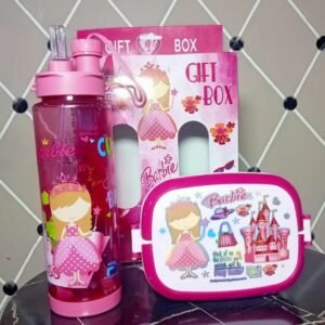 Gift Set Water Bottle and Lunch Box 2 in 1 Water Bottle and Lunch Box Gift Box School Water Bottle and Lunch Box ( Random Colours)  ☑️  qad