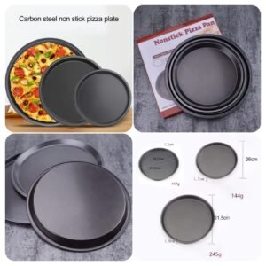3 Pieces Non-Stick Pizza Pan Tray