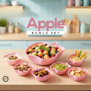 7 Pcs Apple Bowl Set