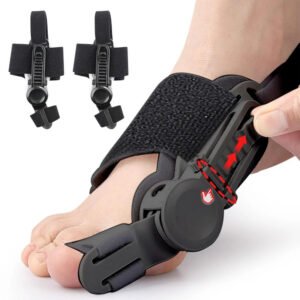 Adjustable Toe Corrector Unisex Bunion Foot Hallux Valgus Braces Rotatable Toe Separator Straightener for Left and Right Foot       QAD