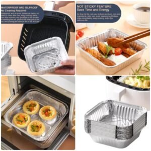 Almunium Foil plate square shape @150  (pack of 10)