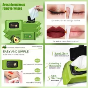 Avocado Makeup Remover Wipes @160 (Pack of 80wipes)