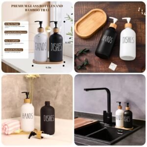 Ceramic Hands And Dishes Soap Dispenser   (BOX PACKING) Round shape