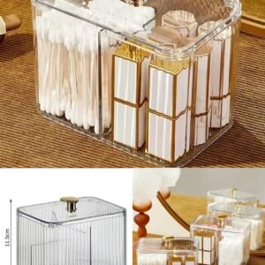 Cotton Swab Holder Cotton Pad Holder with 3 Compartments @600  sal