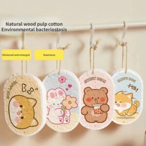 Pack of 05 Pulp Cotton Dishwashing Sponge           QAD