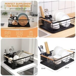Wooden Handle Dish Rack   Premium Quality) made in china 🇨🇳