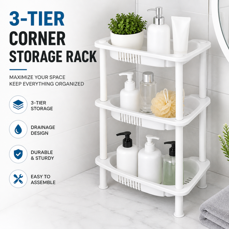 3 Layer Corner Rack Plastic     qad