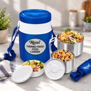 Royal Thermo Fresh Food Carrier Ultra 3— perfect for office, school, travel & picnics   qad