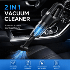 2 in 1 Cordless Car Vacuum Cleaner with HEPA Filte qad