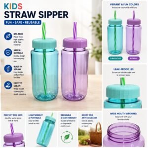 Cute and colorful kids straw sipper bottles with leak-proof design for fun and easy drinking. 160   khurram