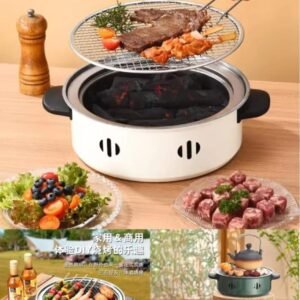 Portable Barbecue Stove Versatile Tabletop BBQ Grill Pan with Grill Net Perfect for Outdoor Camping sal