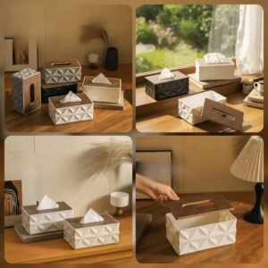Tissue Box With Wooden Lid @850  Premium Quality