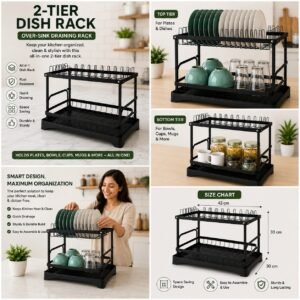 2 tier dish rack box packing same as picture