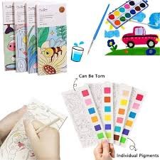 water colour book with brush rs 120